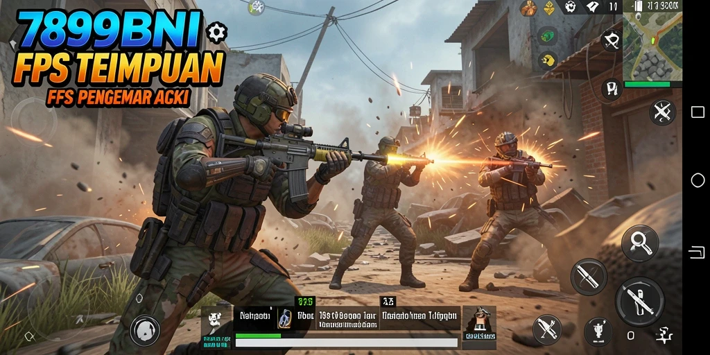 Screenshot gameplay 789BNI menunjukkan aksi tembak-menembak yang mendebarkan.