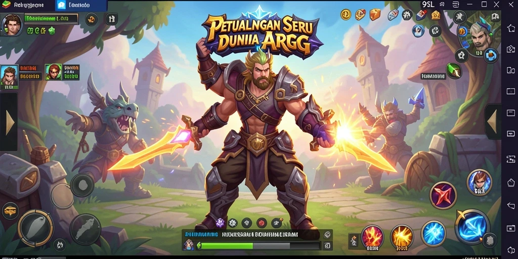 Screenshot utama 9SL menampilkan aksi seru dalam pertarungan ARPG.