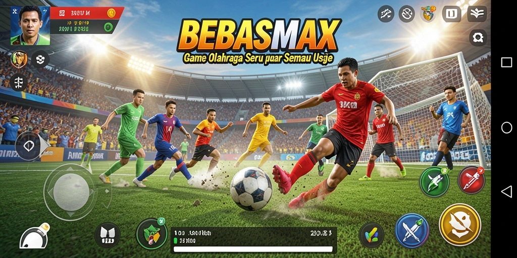 Tampilan gameplay BEBASMAX yang menarik dan kompetitif.