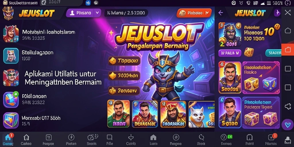 Tampilan aplikasi JEJUSLOT yang intuitif dan menarik.