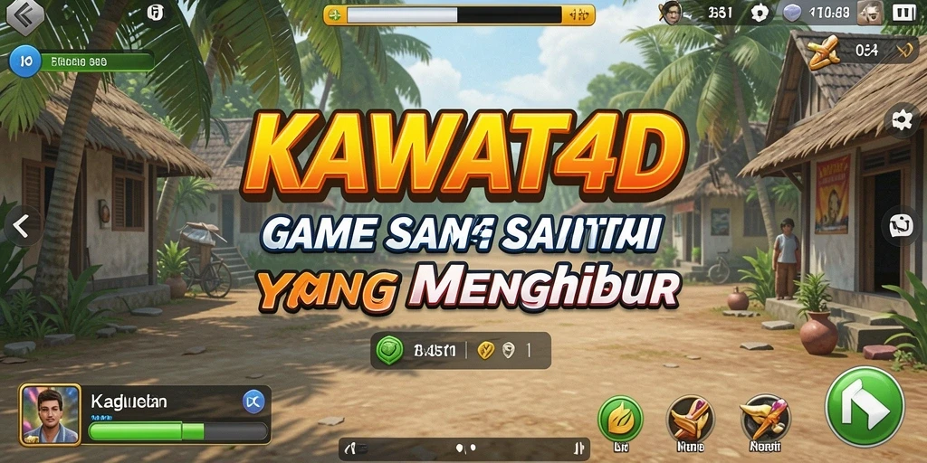 Tampilan gameplay yang menyenangkan dan penuh warna di KAWAT4D.