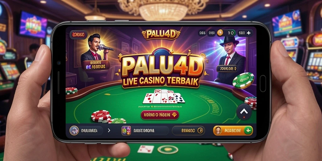 Tampilan interaktif Live Casino dengan dealer profesional di PALU4D.