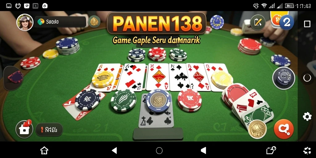 Tampilan seru gameplay Gaple di PANEN138 dengan berbagai fitur menarik.