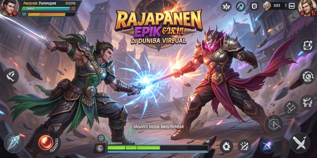 Tampilan gameplay RAJAPANEN dengan pertarungan yang intens dan karakter yang beragam.