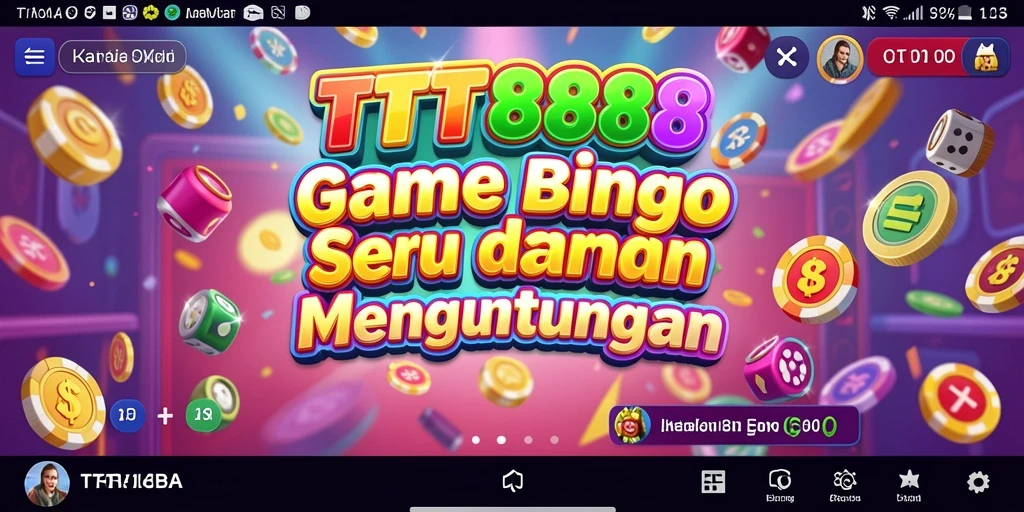 Menampilkan gameplay seru di TTT888 dengan gambar kartu Bingo.