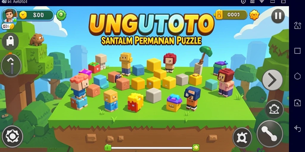 Screenshot gameplay UNGUTOTO menampilkan teka-teki menantang yang harus diselesaikan.