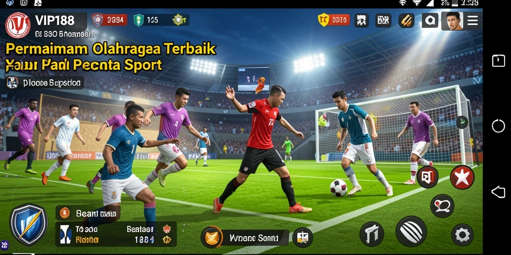 Screenshot utama VIP188 menampilkan aksi seru dalam gameplay olahraga.